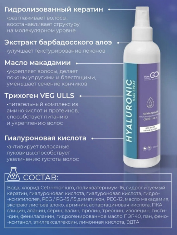 Dctr.Go Спрей для волос 15 в 1 термозащита и блеск 250 мл в Брянске Dctr.Go Спрей для волос 15 в 1 термозащита и блеск 250 мл в Брянске