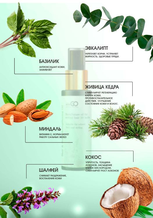 Натуральное масло для волос NovaNature oil for revival hair 30 herbs Dctr.Go Healing Systems 110 мл в Брянске